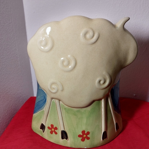 Molde Pottery 3D Sheep Ceramic Folk Art Figurine Oval Base Hand Painted Portugal - Picture 6 of 12